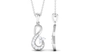 Certified Moissanite Infinity Pendant for Women