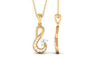 Certified Moissanite Infinity Pendant for Women