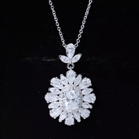 Certified Oval Moissanite Bridal Pendant Necklace
