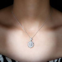 Certified Oval Moissanite Bridal Pendant Necklace