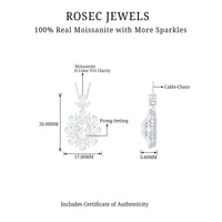 Certified Oval Moissanite Bridal Pendant Necklace
