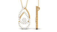 2.5 CT Moissanite Floral Teardrop Pendant in Prong Setting