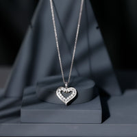 Certified Moissanite Open Heart Pendant