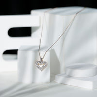 Certified Moissanite Open Heart Pendant
