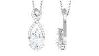 Certified 2 Carat Moissanite Infinity Pendant Necklace for Women