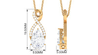 Certified 2 Carat Moissanite Infinity Pendant Necklace for Women