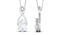 Certified 2 Carat Moissanite Infinity Pendant Necklace for Women