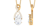 Certified 2 Carat Moissanite Infinity Pendant Necklace for Women