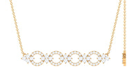Certified Moissanite Bar Necklace for Women