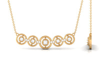 Certified Round Moissanite Bar Necklace for Women