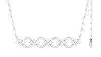 Certified Cubic Zirconia Bar Necklace for Women