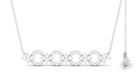 Certified Cubic Zirconia Bar Necklace for Women