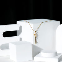 Vintage Moissanite Key Pendant for Women