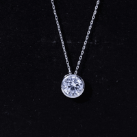 Round Cut 2 Carat Cubic Zirconia Solitaire Necklace