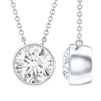Round Cut 2 Carat Cubic Zirconia Solitaire Necklace