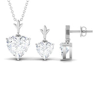 Certified 5 Carat Moissanite Heart Jewelry Set for Women