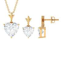 Certified 5 Carat Moissanite Heart Jewelry Set for Women