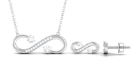 0.50 CT Simple Moissanite Infinity Jewelry Set