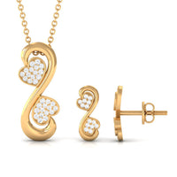 Certified Moissanite Heart Infinity Jewelry Set