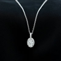 4X6 MM Oval Moissanite Bridal Pendant Necklace