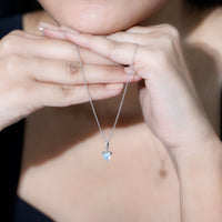 0.75 Carat Solitaire Ethiopian Opal Heart Locket Necklace