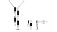 Real Black Onyx Diamond Designer Jewelry Set for Women