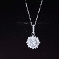1 Carat Moissanite Vintage Inspired Necklace for Wedding