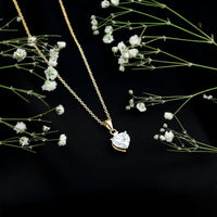 Certified 2 Carat Moissanite Solitaire Heart Necklace