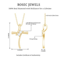 Diamond Cross Pendant Necklace for Women