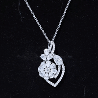 Certified Moissanite Designer Infinity Necklace With Chain