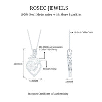 Certified Moissanite Designer Infinity Necklace With Chain