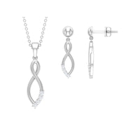 Diamond Infinity Jewelry Set for Women