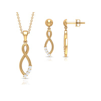 Diamond Infinity Jewelry Set for Women