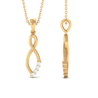 Natural Diamond Infinity Pendant Necklace for Women