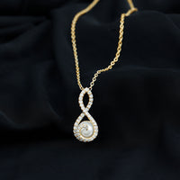 Designer Freshwater Pearl and Moissanite Infinity Necklace With Chain