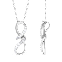 Certified Diamond Twisted Infinity Necklace