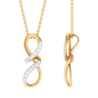 Certified Diamond Twisted Infinity Necklace