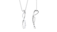 Minimal Diamond Infinity Pendant Necklace for Women