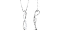 Minimal Diamond Infinity Pendant Necklace for Women
