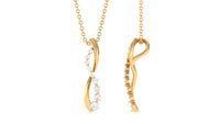 Minimal Diamond Infinity Pendant Necklace for Women