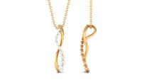 Minimal Diamond Infinity Pendant Necklace for Women