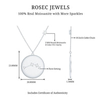 Certified Moissanite Aries Zodiac Pendant Necklace