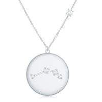 Certified Moissanite Aries Zodiac Pendant Necklace