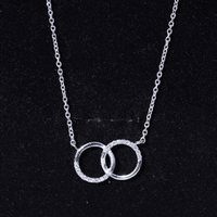 Certified Diamond Circle Pendant Necklace