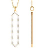 Diamond geometric pendant necklace for women by Rosec Jewels featuring a certified diamond design.