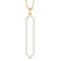 Elegant geometric diamond pendant necklace for women by Rosec Jewels featuring a sparkling certified diamond design.