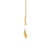 1.25 CT Citrine and Diamond Heart Drop Pendant