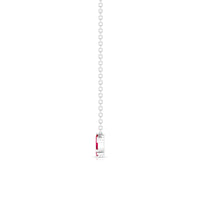 Marquise Cut Ruby and Diamond Stackable Necklace