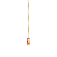 Marquise Cut Ruby and Diamond Stackable Necklace