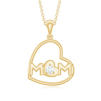 MOM Necklace with Natural Diamond